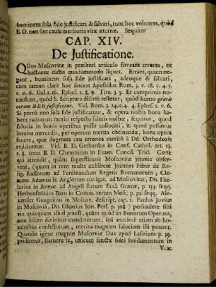 Cap. XIV. De Justificatione.