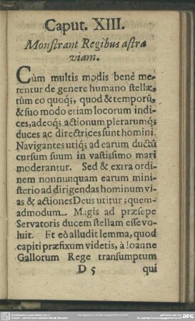 Caput. XIII. Monstrant Regibus astrae viam