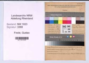 Entnazifizierung Gustav Frede , geb. 08.07.1902 (Verw.Inspektor)