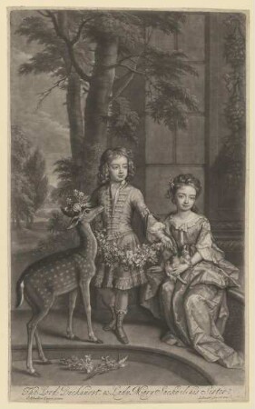 Gruppenbild von Lionel, Lord von Buckhurst und Mary Sackvil