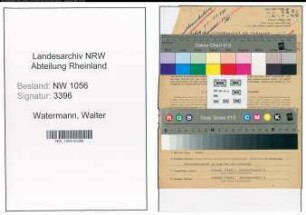 Entnazifizierung Walter Watermann , geb. 19.03.1907 (Rechtsanwalt)