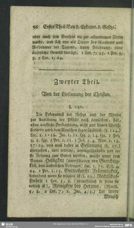 Zweyter Theil. Von der Gesinnung des Christen