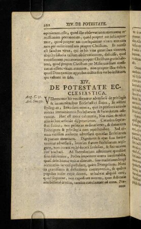 292-297, XIV. De Potestate Ecclesiastica