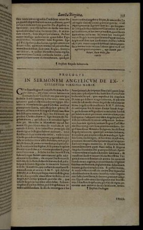 In Sermonem Angelicum De Excellentia Virginis Mariæ.