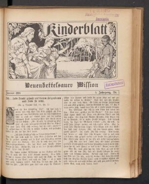 Januar 1914. Nr. 1