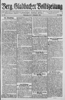 Bergisch Gladbacher Volkszeitung. 1906-1929