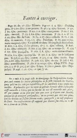 Fautes à corriger