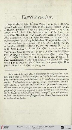 Fautes à corriger