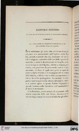 Capitolo secondo: Dei nomi del Re d' Egitto scritti sui monumenti originali
