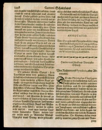 Hundert und Fünff und Viertzigster Discurß. Von Richtern und Syndicis, oder Advocaten.