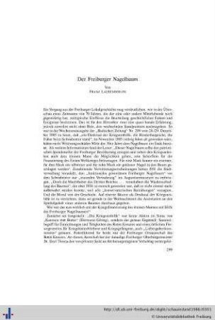 Der Freiburger Nagelbaum.