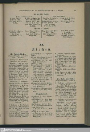XI. Kirchen