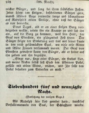 Siebenhundert fünf und neunzigste Nacht
