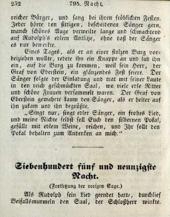 Siebenhundert fünf und neunzigste Nacht