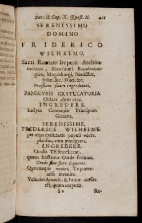 411-416, Serenissimo Domino Friderico Wilhelmo. Sacri ...