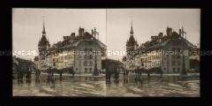 Blick über belebten Bärenplatz, Bern