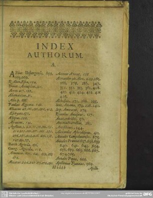 Index Authorum