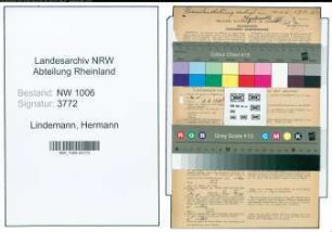 Entnazifizierung Hermann Lindemann , geb. 00.00.0000 (Bahnhofsvorsteher)