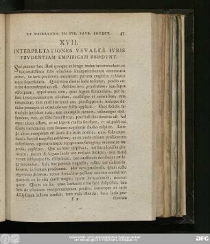 XVII. Interpretationes Usuales Iuris Prudentiuam Empiricam Reddunt.