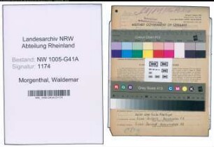 Entnazifizierung Waldemar Morgenthal , geb. 26.03.1918 (Bahnpolizist)