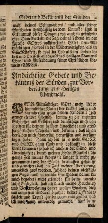 21-34, Andächtige Gebete und Bekänntniß der Sünden, zur Vorbereitung zum Heiligen Abendmahl.