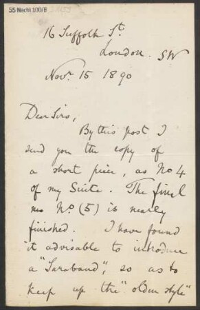 Brief an B. Schott's Söhne : 15.11.1890