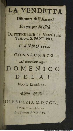 La vendetta disarmata dall'amore