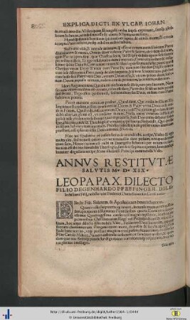 Annus Christi M.D.XIX.