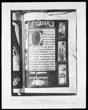 Gebetbuch mit Kalendarium — Madonna im Rosengarten, Folio 160recto