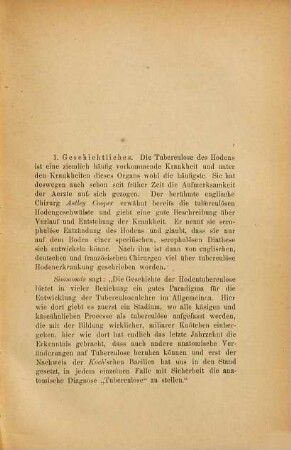Beiträge zur pathologischen Anatomie der Tuberculose des Hodens
