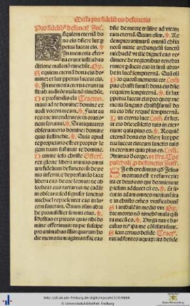 Missa pro fidelibus defunctis.