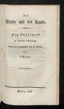 Der Blinde und der Taube