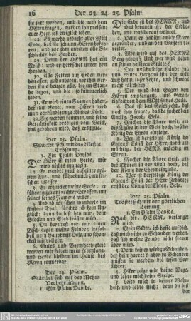 Der 25. Psalm. Tröstet sich mit der göttlichen Leitung