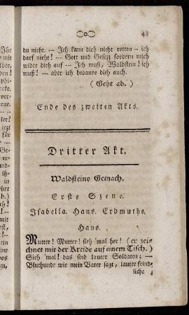 Dritter Akt. Waldsteins Gemach.