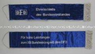 Fahnenschleife des Demokratischen Frauenbundes Deutschlands