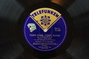 Teurer Name, dessen Klang : aus: Rigoletto / (G. Verdi)
