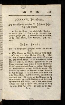 435-442, Die drey Marien und der heilige Johannes stehen bey Jesu Kreuz.