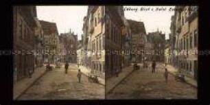 Blick von der Judengasse zum Hotel Coburger Hof, Coburg