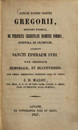 De perfecta christiani hominis forma : epistola ad olympium