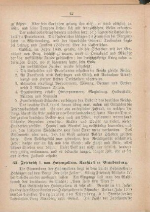 33. Friedrich I. von Hohenzollern, Kurfürst in Brandenburg.