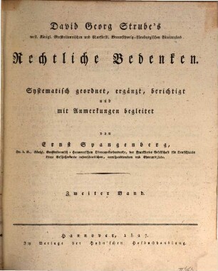 David Georg Strube's Rechtliche Bedenken, 2