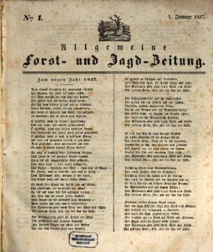 Allgemeine Forst- und Jagdzeitung : Allg. F. u. J. Ztg. = German journal of forest research, 6. 1837