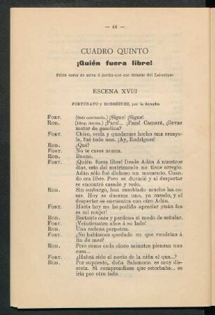 Cuadro quinto. - ¡Quién fuera libre!