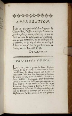 Privilege Du Roi.