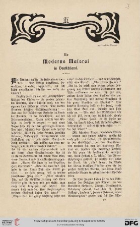 Die moderne Malerei in Deutschland