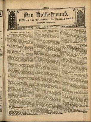 Ausgabe vom Sonntag, den 29. September 1912.