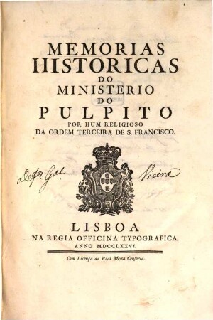 Memorias historicas do ministerio do pulpito
