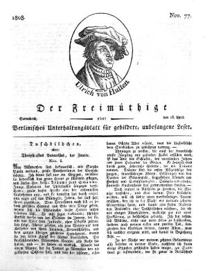 Nro. 77, Sonnabend, den 16. April 1808
