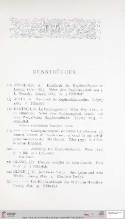 Kunstbücher (Nr. 716 - 857)