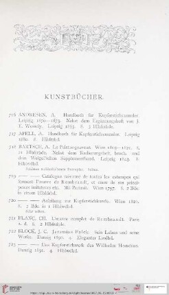 Kunstbücher (Nr. 716 - 857)
